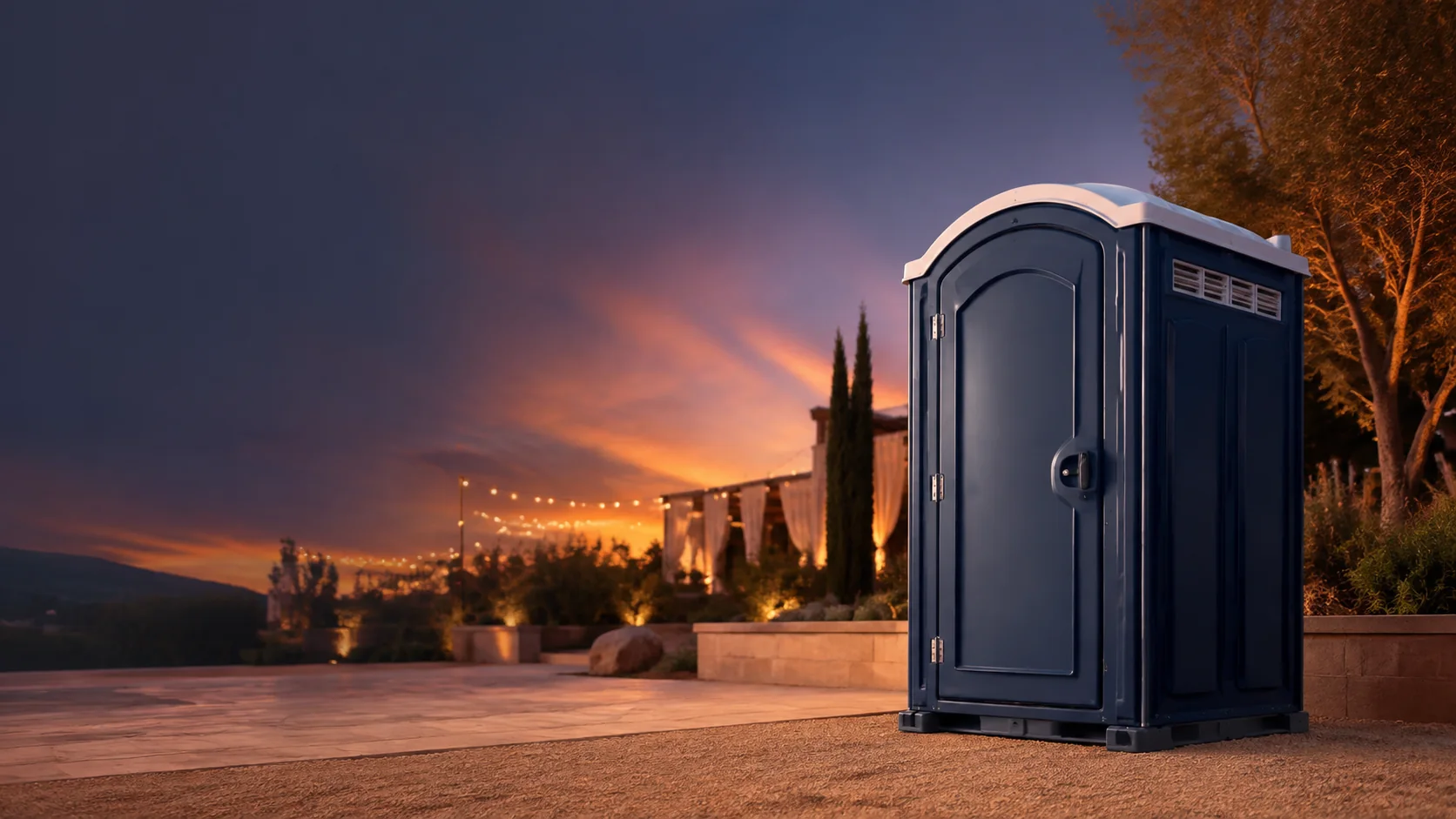 Portable restroom shown for rental planning in Salisbury, MD